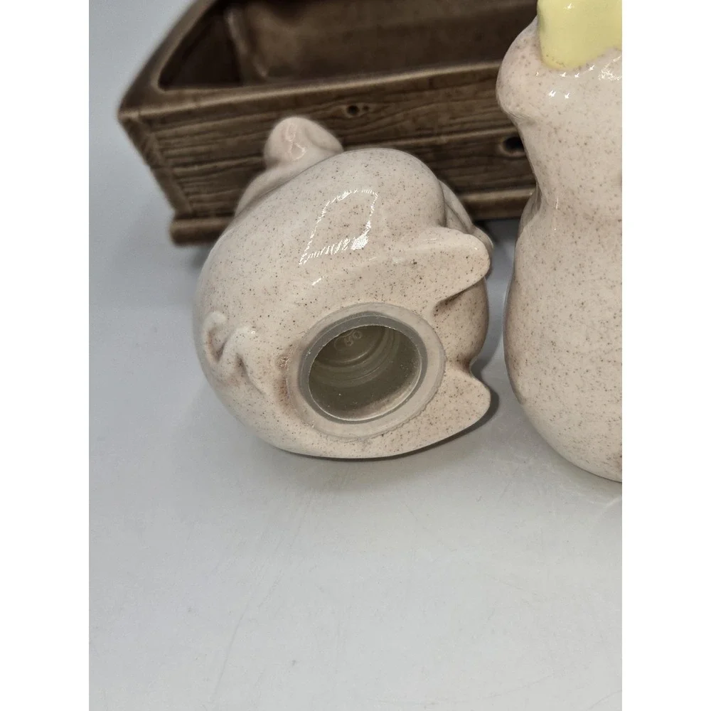 Vintage Pig‎ In Trough Salt and Pepper Shakers Set Farmhouse Country Kitchen